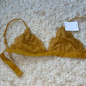 Mustard Yellow Lace Bralette